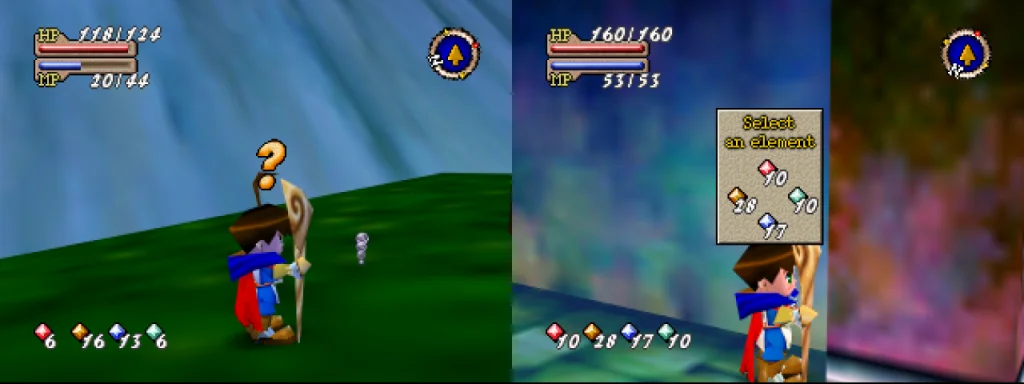 O sistema de magia de Quest 64