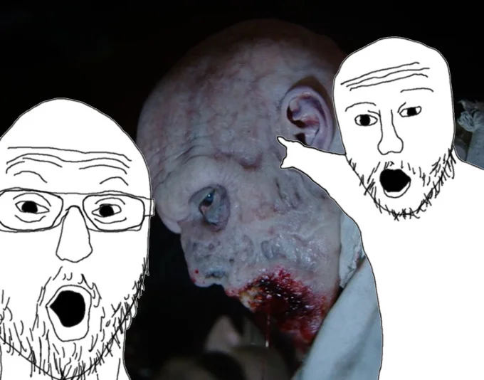 Cena do filme Resident Evil: Bem-vindo a Raccoon City que replica a mesma cena do jogo de 1996. Uma das várias referências que o filme faz a sua versão original