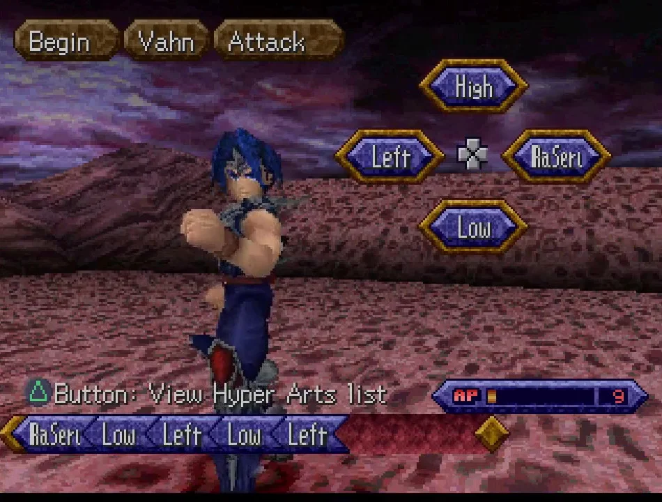 Sistema de batalha de Legend of Legaia