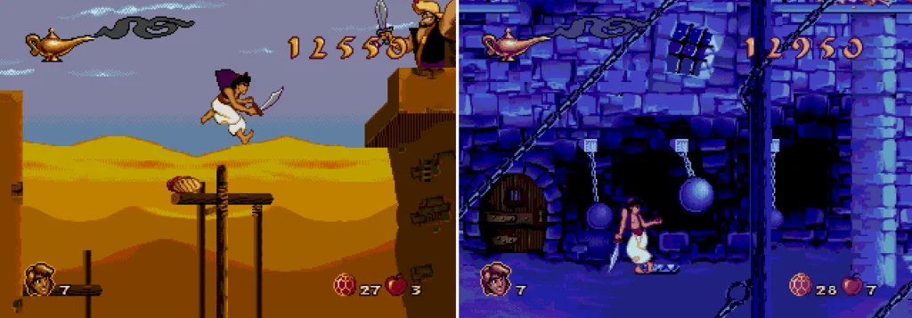 Fases do Aladdin do Mega Drive