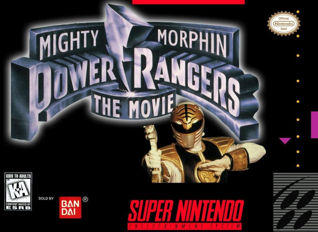 Capa do jogo de Super Nintendo de Mighty Morphin Power Rangers: The Movie