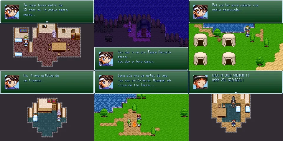 O Vagabundo, um jogo de comédia do RPG Maker que demonstra o tipo de humor daquele período