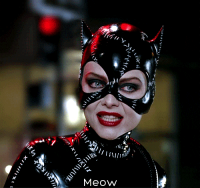 Michelle Pfeiffer como Mulher-Gato em Batman: O Retorno, filme de Tim Burton