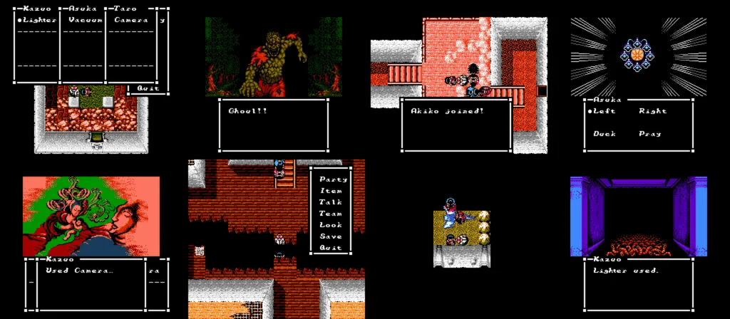 Gameplay de Sweet Home, um dos clássicos do terror feito para o NES