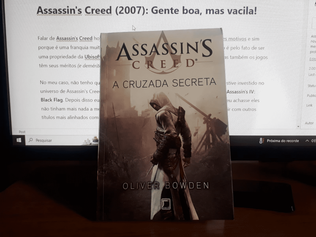 Assassin's Creed: A Cruzada Secreta, livro de Oliver Bowden que reconta os eventos do primeiro jogo e outros títulos da franquia