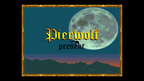 Intro que aparecia em todos os jogos do Pierwolf mostrando um horizonte de noite com um dragão voando na direção da lua