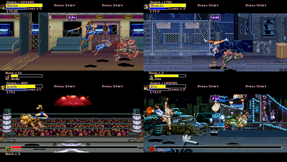 Gameplay de Super Final Fight Gold Plus, último jogo completo do Pierwolf que teve colaboração do Don Dragon