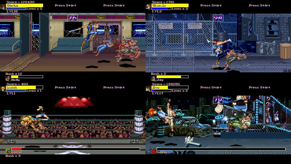 Gameplay de Super Final Fight Gold Plus, último jogo completo do Pierwolf que teve colaboração do Don Dragon