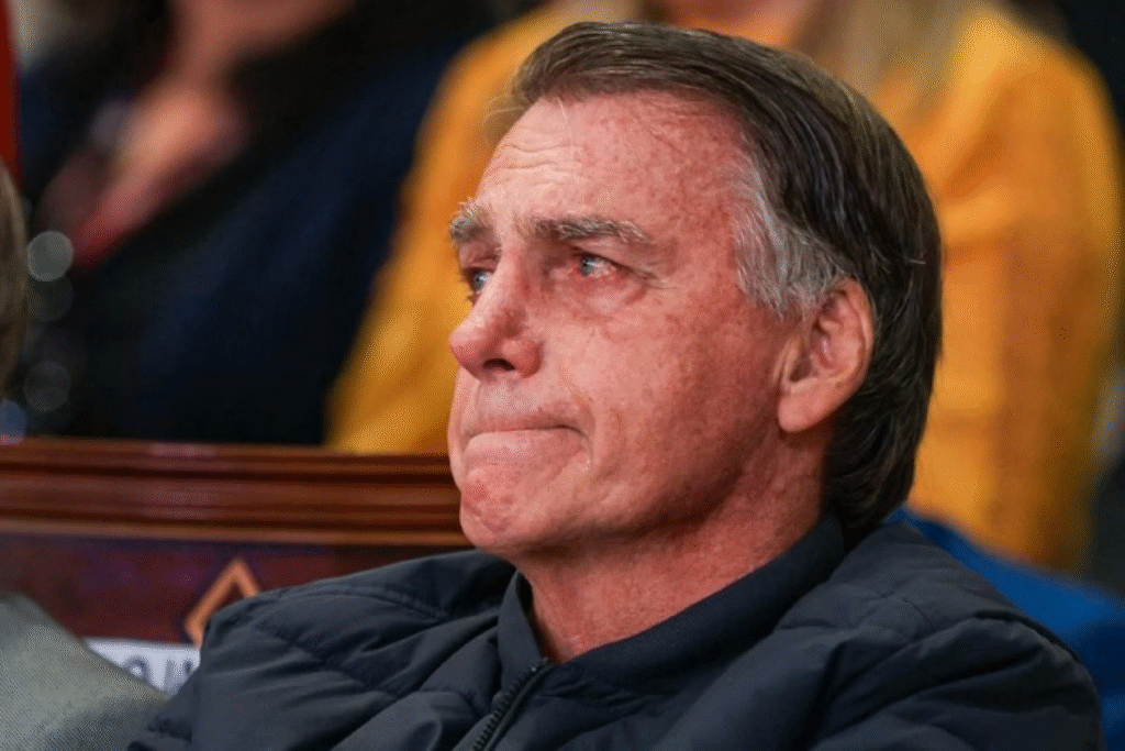 Foto de Jair Messias Bolsonaro chorando