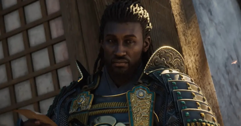 Yasuke, um dos protagonistas de Assassin's Creed Shadows, inspirado no samurai negro que serviu Oda Nobunaga no Japão feudal