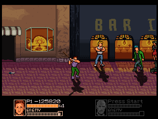 Cody, protagonista de Final Fight, aparecendo num dos cenários de Head Hunters