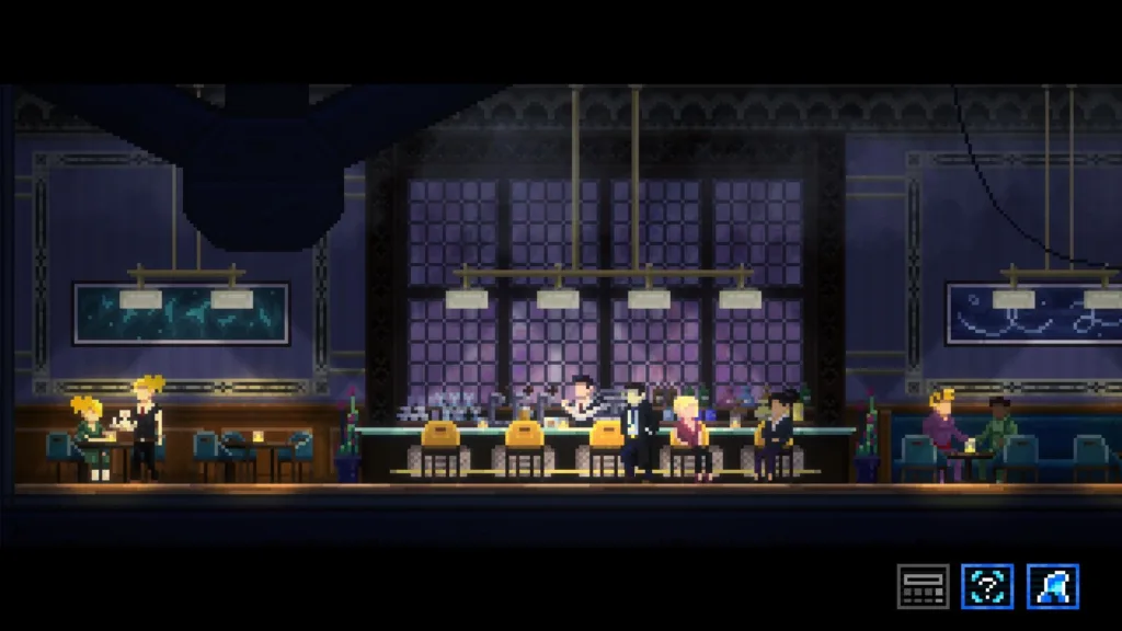 Screenshot do jogo de aventura noir sci-fi Lacuna