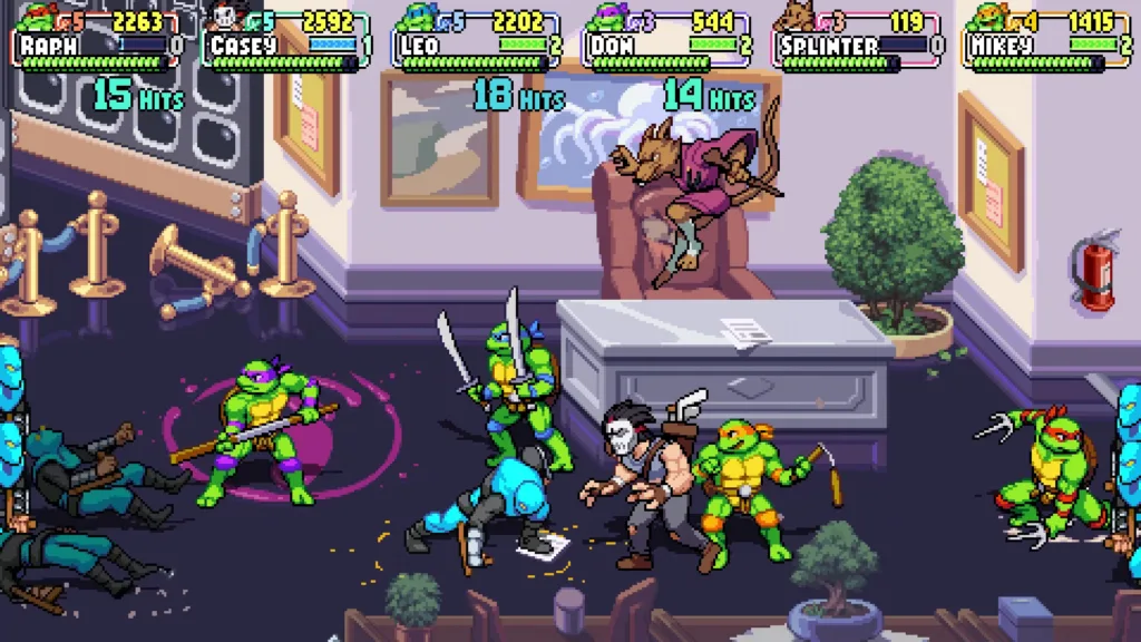 Screenshot do jogo Teenage Mutant Ninja Turtles: Shredder’s Revenge