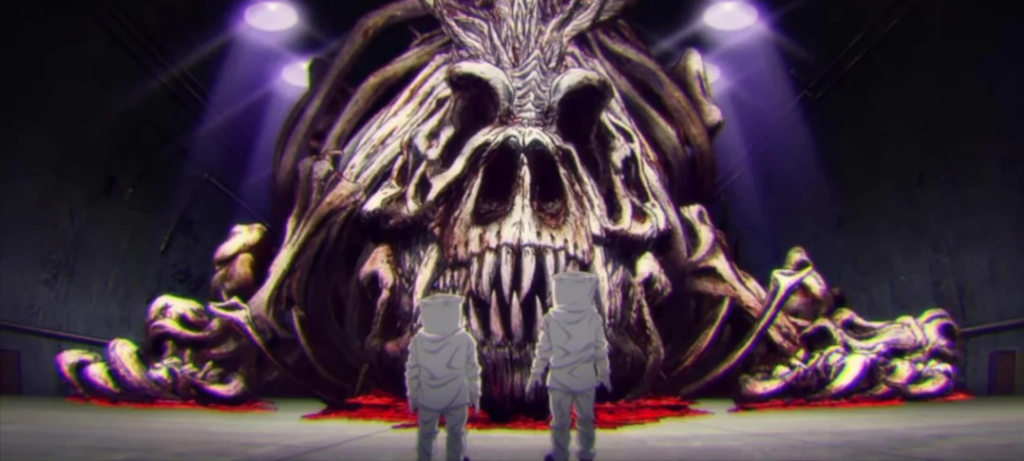 Esqueleto de uma das formas do Godzilla visto na série Godzilla: Ponto Singular