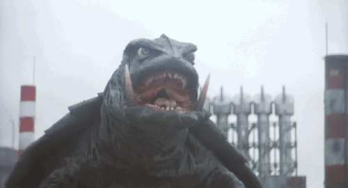 Gamera rugindo em O Guardião do Universo