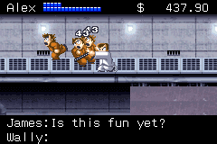Jogabilidade do remake River City Ransom EX para Game Boy Advance