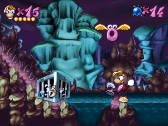 Imagem da jogabilidade de Rayman