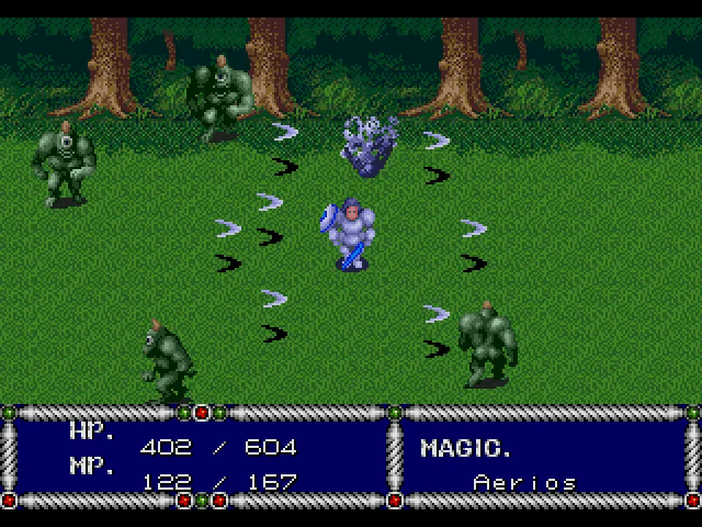 Sistema de luta de Sword of Vermilion