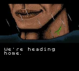 Cena final de Resident Evil Gaiden mostrando que o Leon é o B.O.W. escondido, enquanto o verdadeiro pode estar morto ou desaparecido