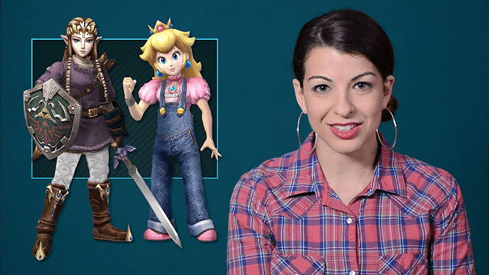 Thumb de um dos vídeos de Trope vs. Women in Video Games, uma série da crítica de mídia Anita Sarkeesian