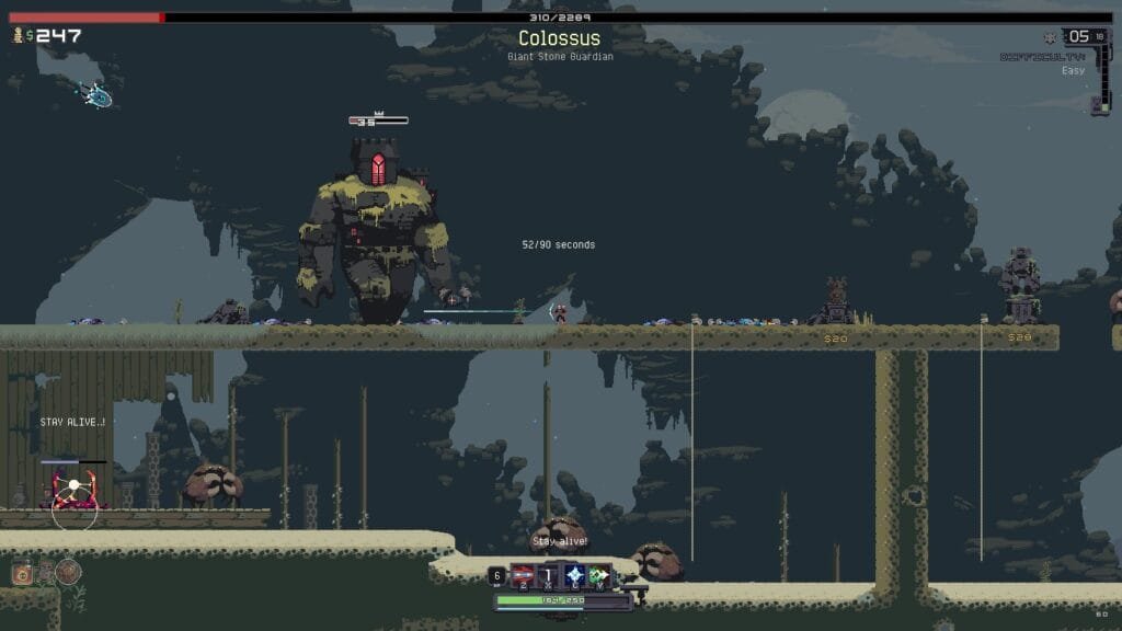 Colossus, um dos primeiros chefões que você pode enfrentar no jogo