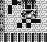 Personagem pulando um buraco numa dungeon em Final Fantasy Legend III