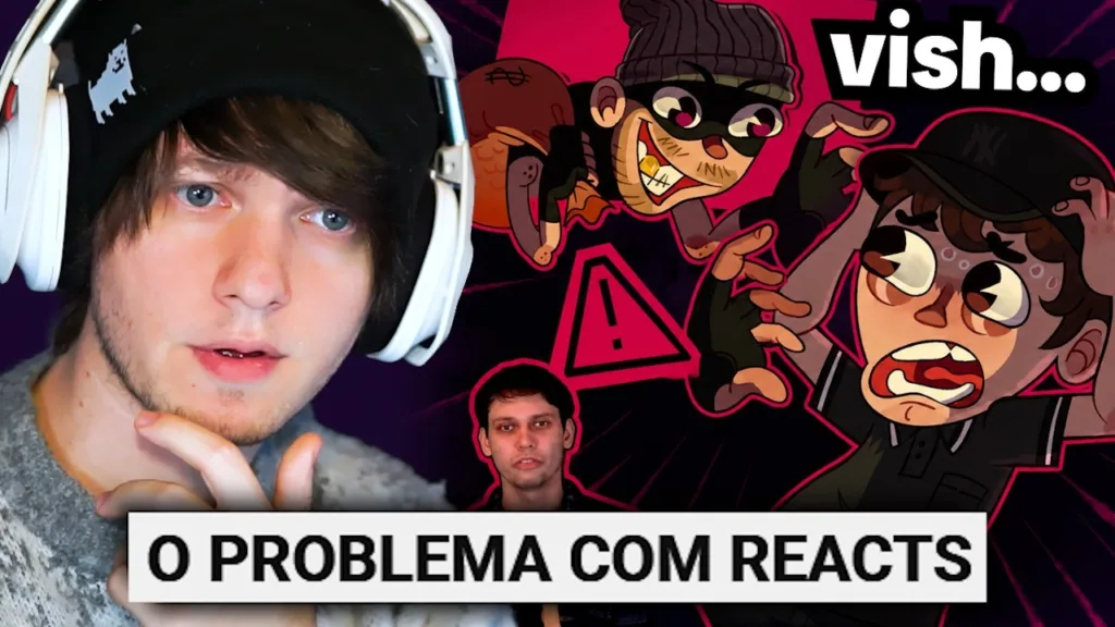 Thumbnail do Goularte reagindo ao vídeo do Mateus505 que crítica esse formato de react
