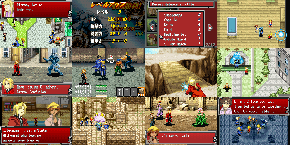 Imagens do jogo Fullmetal Alchemist: Sonata of Memories