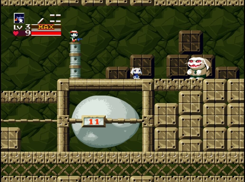 Egg Corridor, um dos mapas de Cave Story