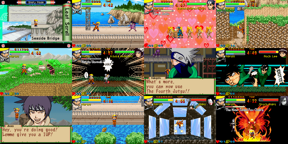 Imagens do primeiro jogo da série de Naruto: Ninja Council