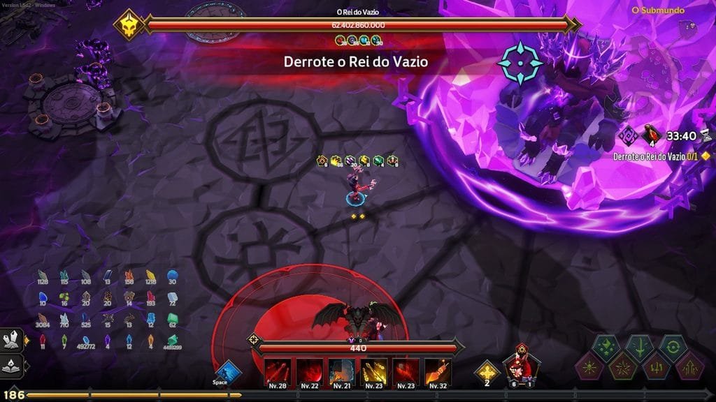 Rei do Vazio, o último chefão de Soulstone Survivors