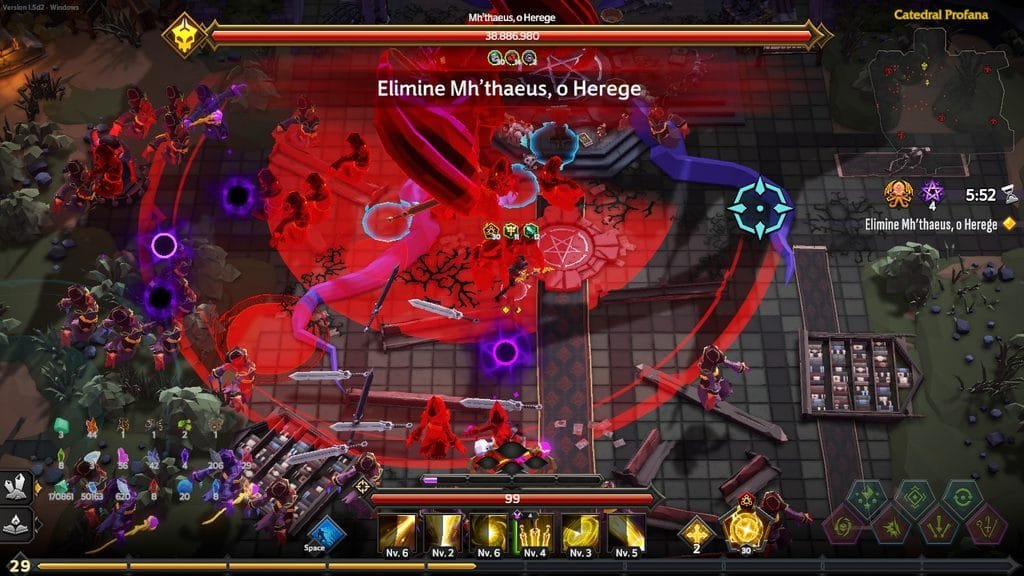 Catedral Profana, um dos modos de jogo de Soulstone Survivors