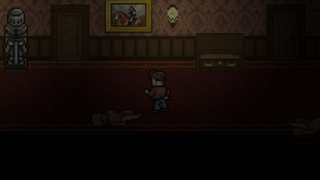 Protagonista de Dead of Darkness matando um inimigo comum com uma faca
